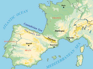 where is the iberian peninsula located on a map